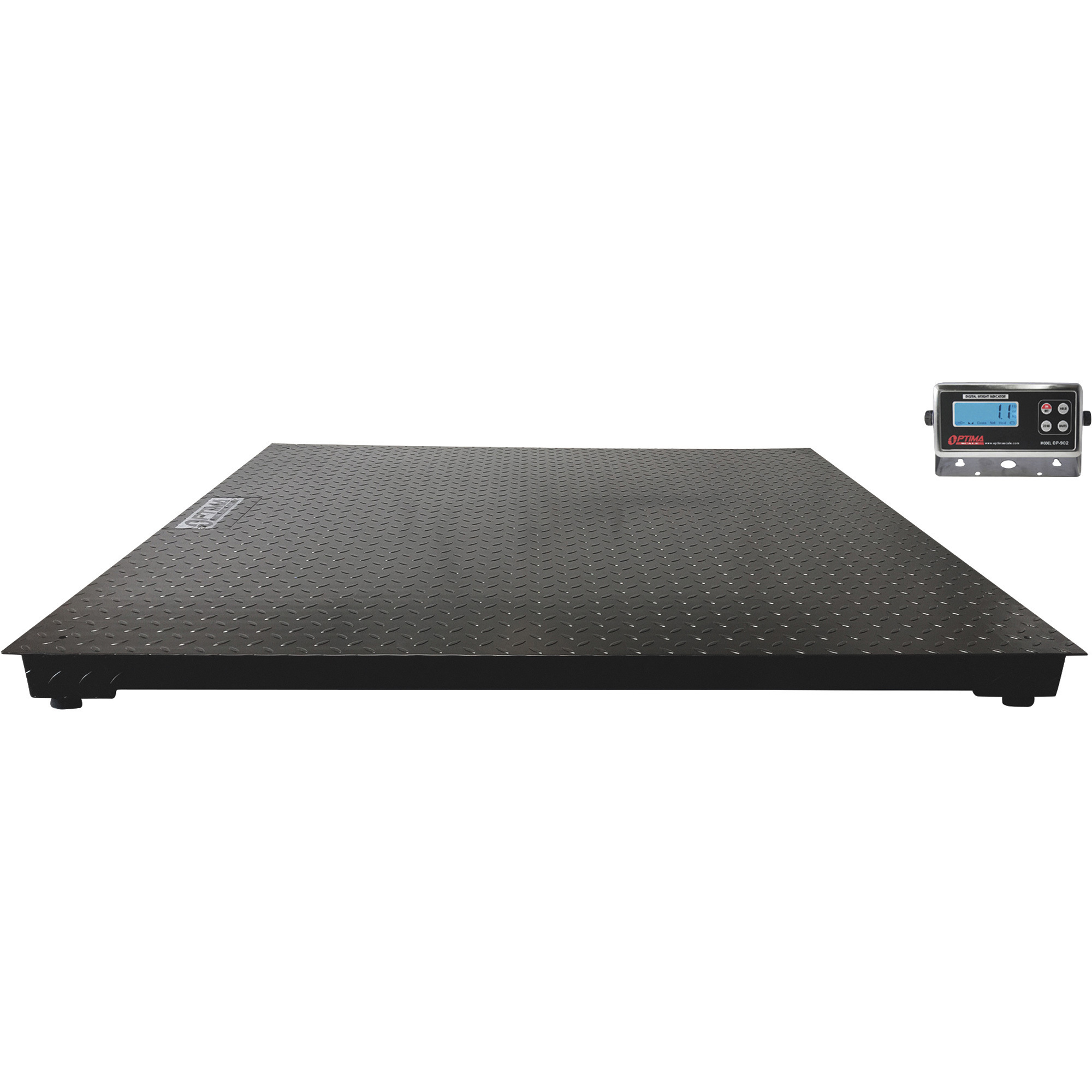 Optima Scale 48in. x 48in. Industrial Floor Scale, 10,000-Lb. Weight Capacity, 2-Lb. Display Increments, Model# OP-916NN-4X4-10K